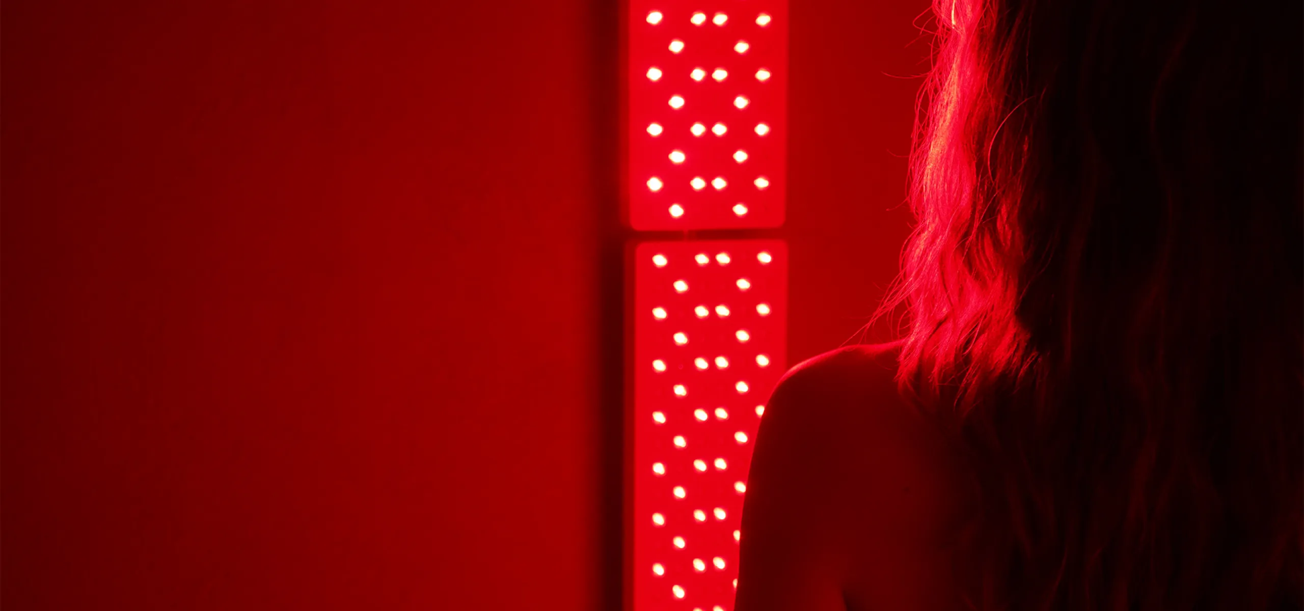 Infrared sauna and red light therapy detail