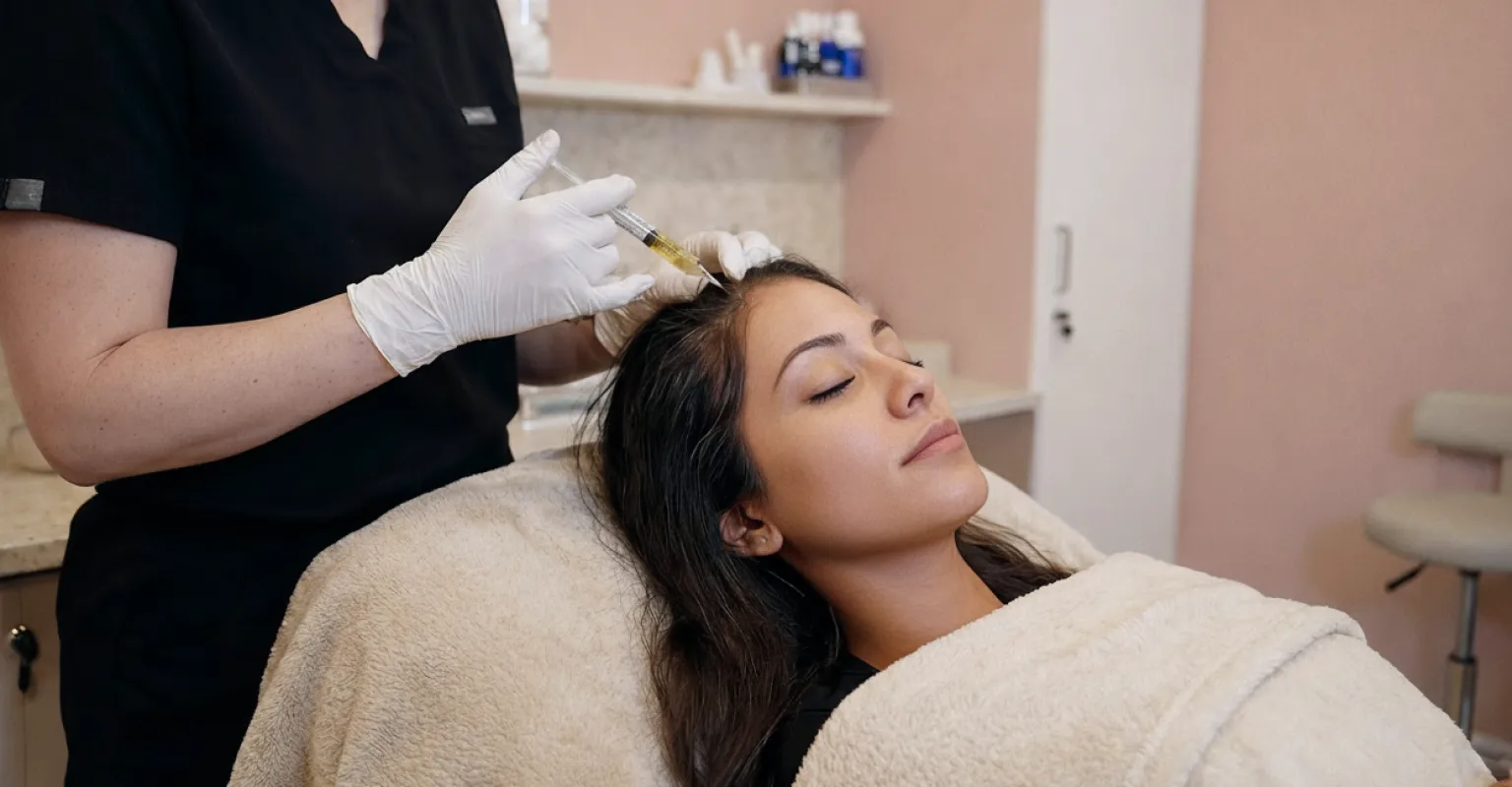 Calm, discreet PRP hair session at Zohar